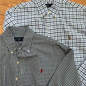Ralph Lauren Men's Blues Checkered Shirts